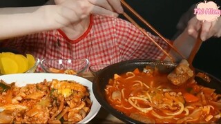 Cơm trộn Sacheon, tôm sốt kem, lòng bò hàn, mỳ Ý 5 #amthuc