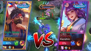 REVAMPED HAYABUSA VS REVAMPED KAGURA INTENSE MATCH! TOP GLOBAL | MOBILE LEGENDS