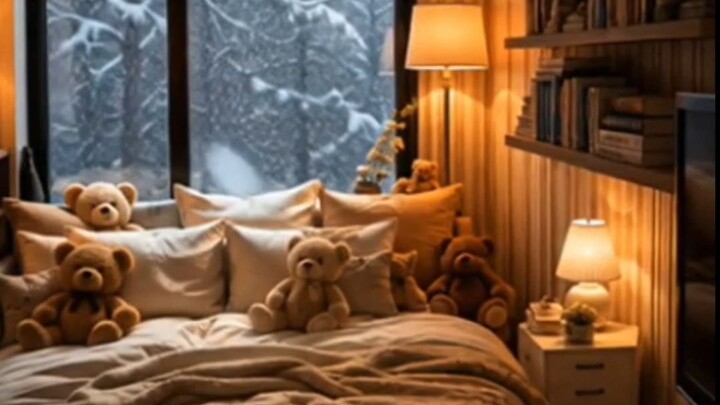 snow day , soft relaxing in the  cozy room
