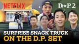 Surprising the D.P. 2 cast and crew with a snack truck [ENG SUB]