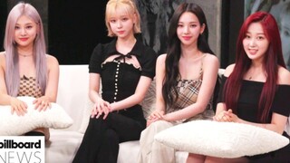 لغة جيجي الإنجليزية رائعة جدًا! مقابلة aespa الكاملة باللغة الإنجليزية في عودتها إلى بيلبورد الأمريك