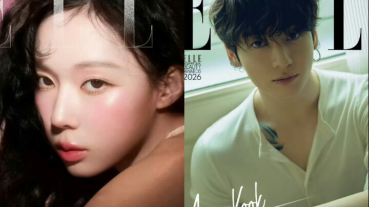 So bold… Korea’s ELLE January cover features Jungkook and Kim Minsoung…