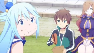 Aqua was always worried that Kazuma would do something naughty to her, but she didn't expect Kazuma 