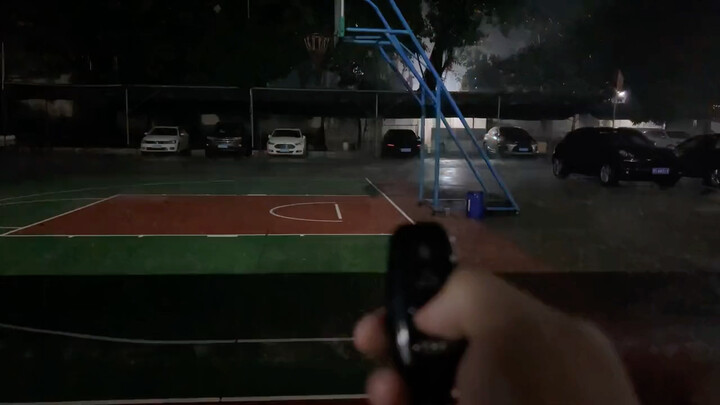 It's raining really hard!