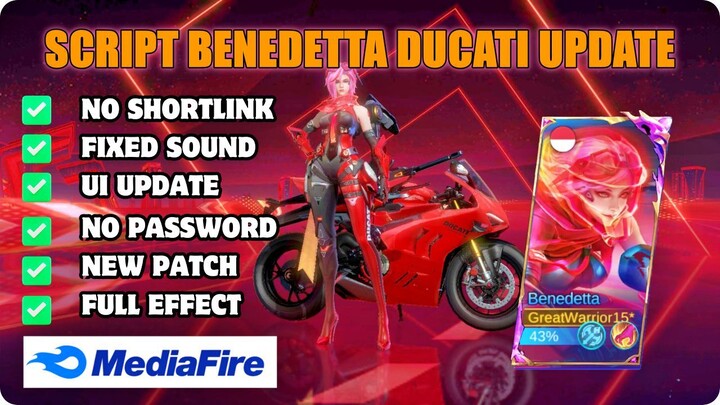 Script Skin Benedetta Ducati No Password Full Effect New Patch Mobile Legend Bang Bang
