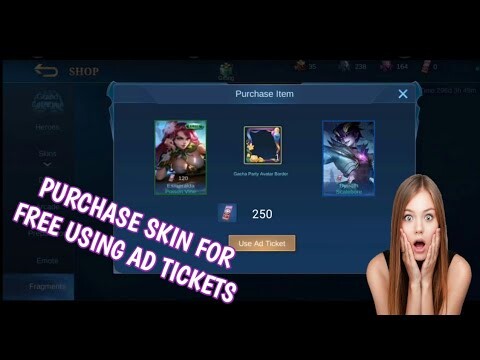 New Ad shop in mobile legends purchase skin using Ad tickets | How to get ad tickets?