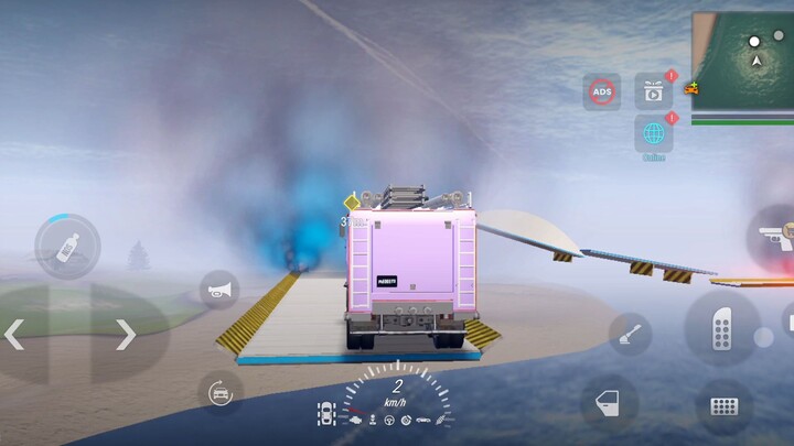 made out 2 turck parking in flight