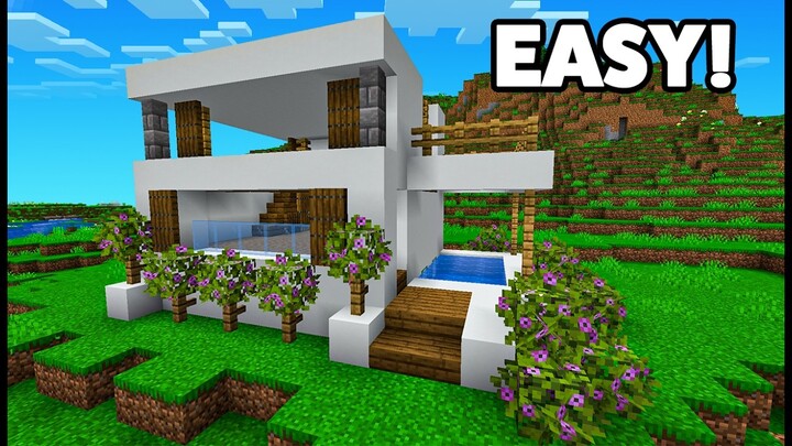 How to Build a MODERN Minecraft House Tutorial