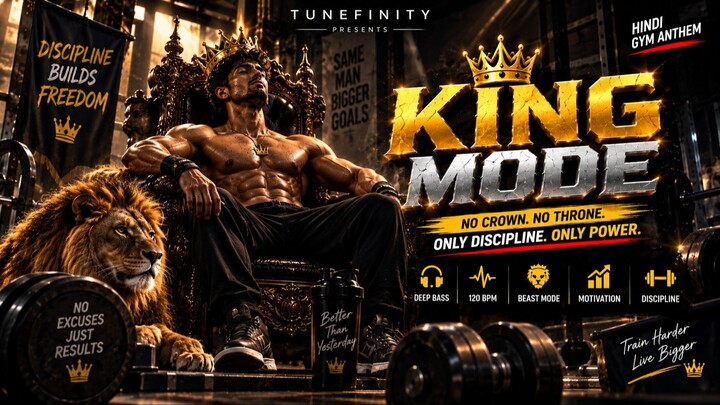 KING MODE 👑🔥｜No Crown. No Throne. Only Discipline | Hindi Gym Anthem