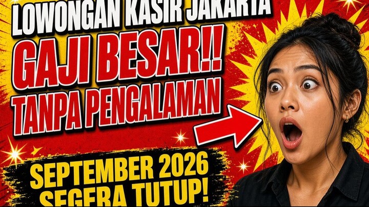 Lowongan Kerja Kasir Jakarta September 2026  ▪️Kasir  ✅ Cara Lamar Cek di -  https://www.klikkerja.c
