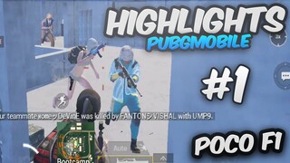 Smoothness of Poco F1 - Pubg Mobile | Highlights 7 Finger Gyro