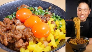 ASMR | Minced pork Ramen | MUKBANG | COOKING