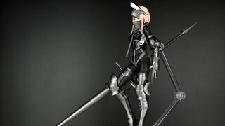 【赛博疯子评测】楚楚可怜的小样儿，Figma 491暗黑枪骑兵 兰兹雷德