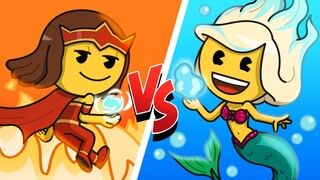 Mermaid vs Superhero | emojitown