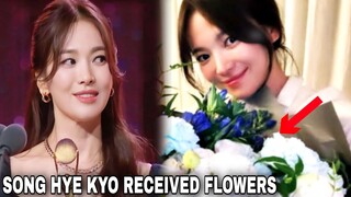 WOW! SONG HYE KYO received FLOWERS with a RADIANT SMILE, from whom? | Blue Dragon | The Glory 송혜교