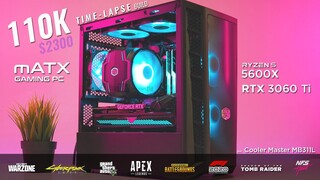 ($2300) 110K mATX Gaming PC Time Lapse Build Ryzen 5 5600X + RTX 3060 Ti ft. CM MB311L aRGB