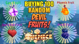 Buying 100 Random Fruits - Looking for a Bomb Fruit in A One Piece Game