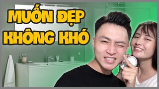 Mặt mộc của chúng mình sẽ ra sao ?? Skincare cho con trai liệu có khó không | TuBia Couple