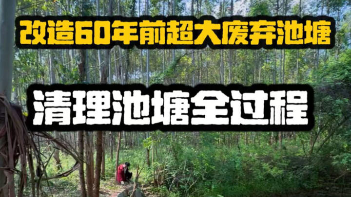 การปรับปรุงบ่อร้างขนาดใหญ่ที่คุณปู่สร้างขึ้นด้วยมือเมื่อ 60 ปีก่อน กระบวนการทำความสะอาดบ่อทั้งหมด