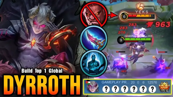 20 Kills!! Unstoppable Dyrroth with New Offlane Build - Build Top 1 Global Dyrroth ~ MLBB