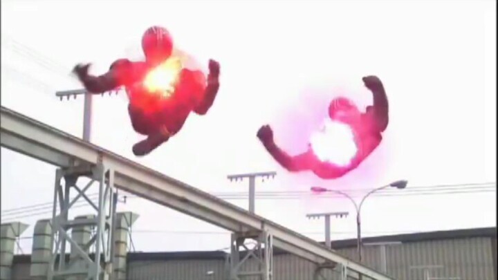 double kick Kamen rider black RX and Kamen rider black