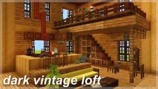 [Minecraft] Dark Vintage loft apartment | 🍂 aesthetic build tutorial