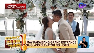 Bride, may bonggang entrance mula sa glass elevator ng hotel | Dapat Alam Mo!