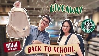 Cùng Châu Giang nè sắm đồ dùng học tập Back to School tại Muji và Starbucks ❤️ GIVEAWAY Luôn