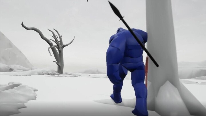 [3D Animation]The thrilling fight between a guy and a giant 