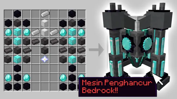 Aku Menciptakan Mesin Penghancur Bedrock Di Minecraft!!