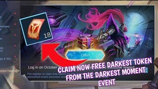 Claim now free draw Darkest Token in Mobile Legends The Darkest Moment Event 2021