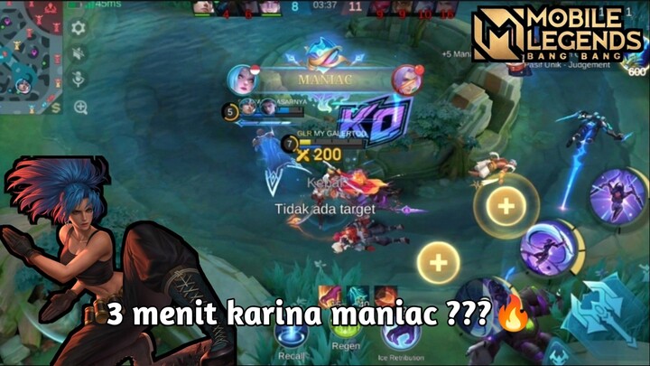 gameplay karina+sky pircer,3 menit langsung maniac😈🔥~ Mobile Legends