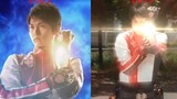 Comparison of Ultraman Max-Kaito Touma's transformations in different time periods.