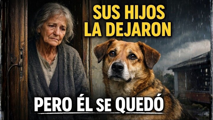 Sus hijos la dejaron sola... lo que hizo este perro callejero te romperá el cora