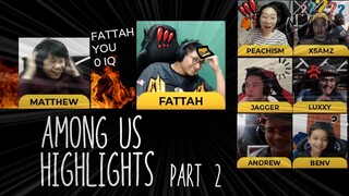 "ASAL LA SAYA PULAKKK !??" | AMONG US ROUND2 Pt2 | Highlight | EVOSVIP ft FattahZieGaming & BenV