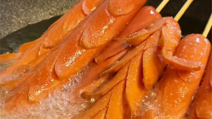 Fried ham sausage that can be made at home is hygienic and healthy. Thank you friends for your suppo