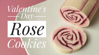 Valentine's Day Sliced Rose Cookies And Ice-Boxed Cookies