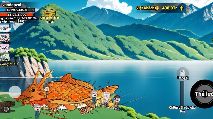 câu cá vạn cân kiếm coin