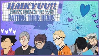 Haikyuu!! boys react to y/n patting their heads || chatfic || verbatim