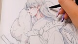 [Close-up watercolor process] Is it your childhood god?