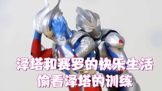 泽塔和赛罗的快乐生活：偷看泽塔训练的屑师父【奥特曼定格动画】