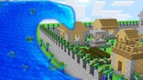 MINECRAFT TSUNAMI ATTACK SUPER SECRET BASE HOUSE FOR ZOMBIE - Minecraft Build Base House