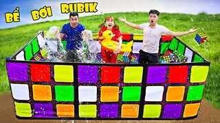 Hà Sam Làm Bể Bơi RUBIK 3X3 Khổng Lồ Tắm Cực Mát