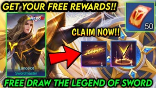 FREE LANCELOT HERO SKIN?! DRAW FREE TOKENS THE LEGEND OF SWORD EVENT 2022!! - MLBB