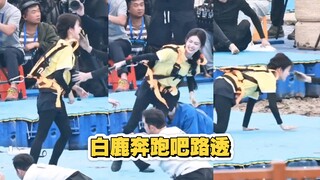 白鹿太轻了一拽就跑了，挣扎的太累了！奔跑吧路透