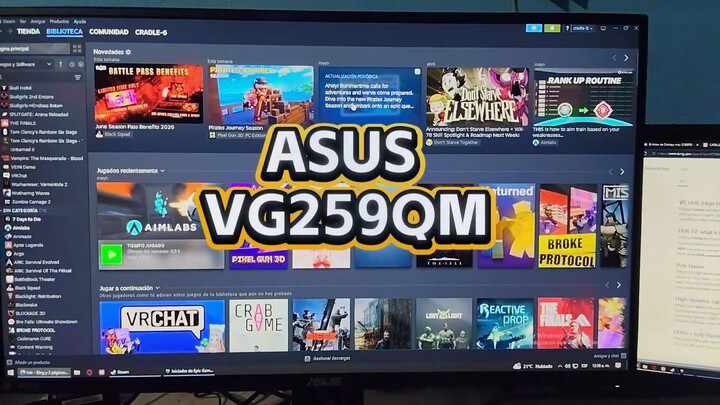 Monitor 24.5 Asus Tuf Gaming Vg259qm (datos y opinion) - ISC BUHO (1080p, h264,