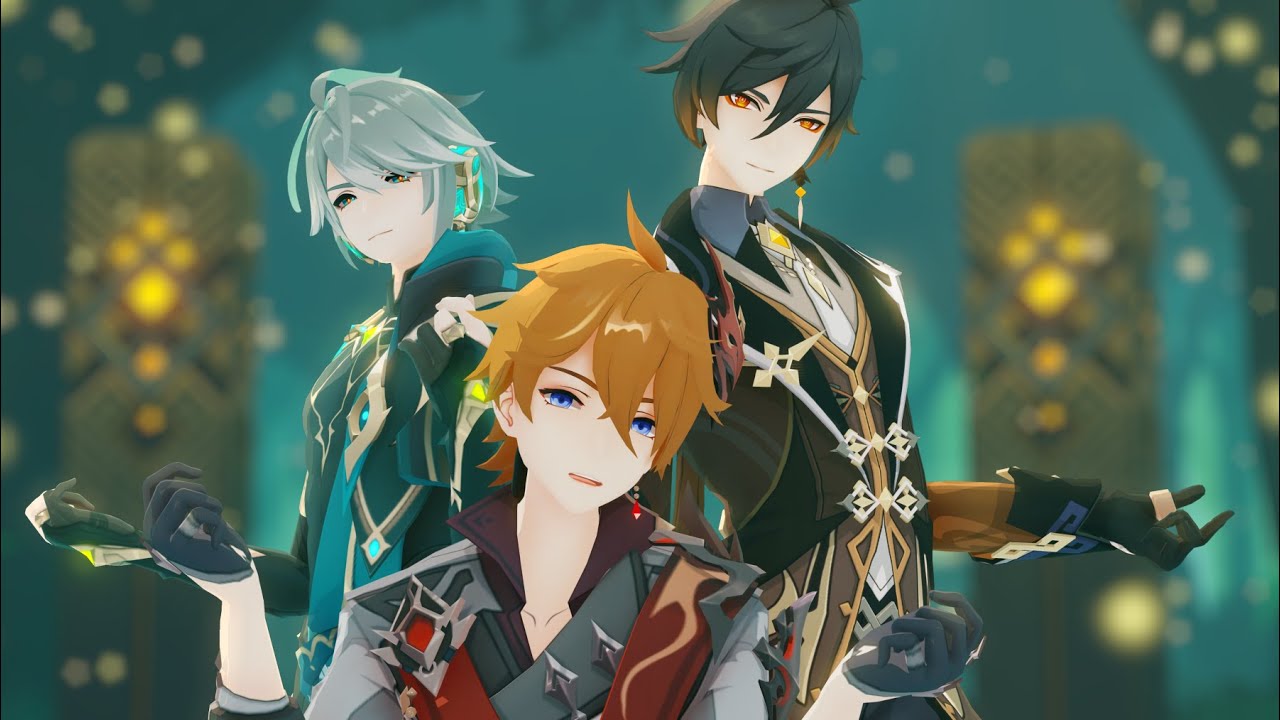 原神 MMD / Genshin Impact MMD 】jewel 【 Al Haitham , Zhongli , Childe 】 -  Bilibili