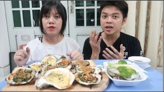 Ăn Mâm Hàu Siêu To Khổng Lồ Dai Giòn Sực Sực || Vũ Liz TV