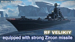 Modern Warships: RF TARK PYOTR VELIKIY with strong Zircon missile. online match