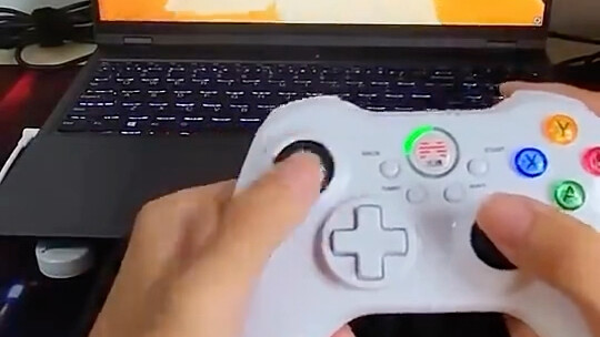 This game is so hard; I even have to use a controller to simulate keyboard controls.